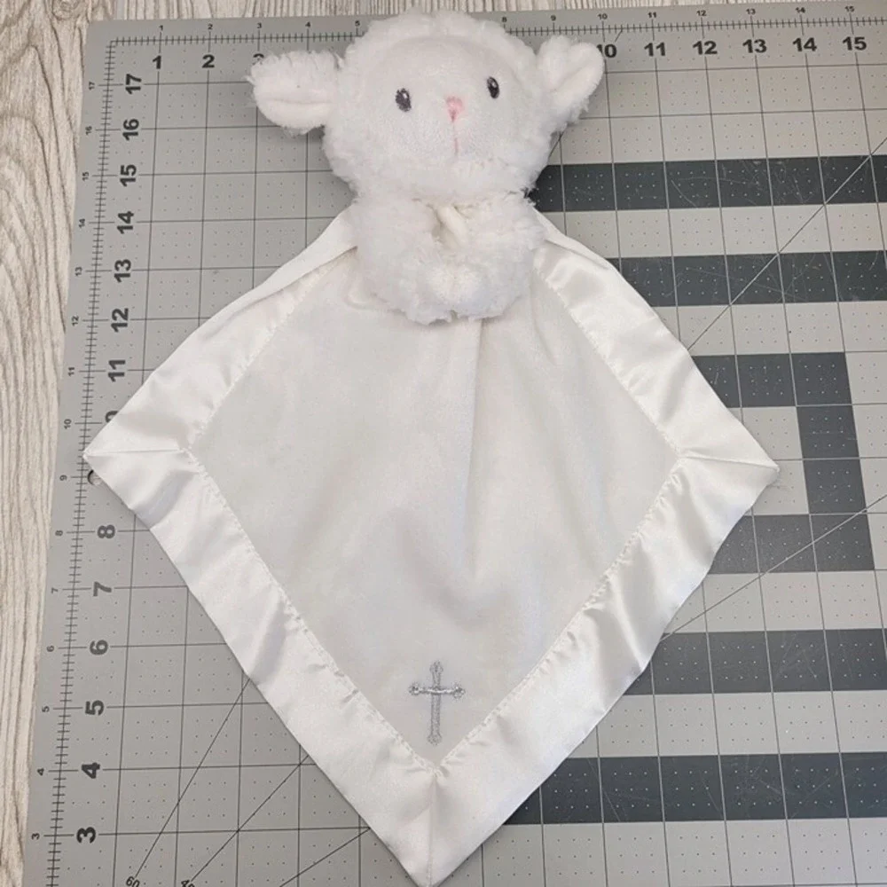 Baby Aspen Bedtime Blessings Plush Prayer Lamb Lovey Security Blanket Christenin